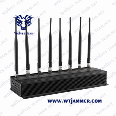kaufen Desktop-Omni-Directional-Antennen Einstellbarer leistungsstarker Handy-Signalstörgerät/UHF VHF GSM 5G Signalstörgerät online manufacture