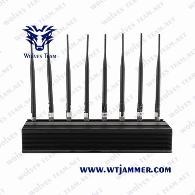 Tischplattenallrichtungsantennen-justierbarer leistungsfähiger Handy-Signal Jammer/UHF Signal-Störsender VHF G/M 5G