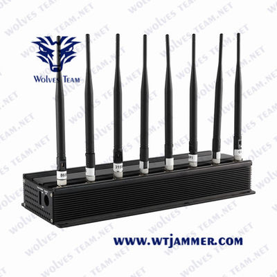 Tischplattenallrichtungsantennen-justierbarer leistungsfähiger Handy-Signal Jammer/UHF Signal-Störsender VHF G/M 5G