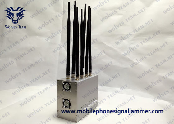 Justierbare Antenne der Handy-Signal-Störsender-hohen Leistung 8, die Störsender WiFis GPS G/M CDMA 3G 4G 5G 100 Meter blockiert