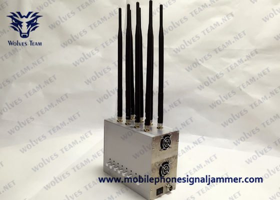 Justierbare Antenne der Handy-Signal-Störsender-hohen Leistung 8, die Störsender WiFis GPS G/M CDMA 3G 4G 5G 100 Meter blockiert