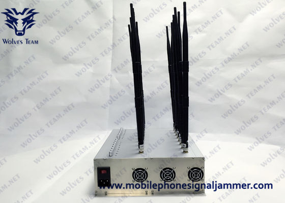 Justierbarer Antennen-Handy-Signal-Störsender G/M 4G 5G 315/433MHz des WIFI Gps-Signal-Blocker-22 Störsender