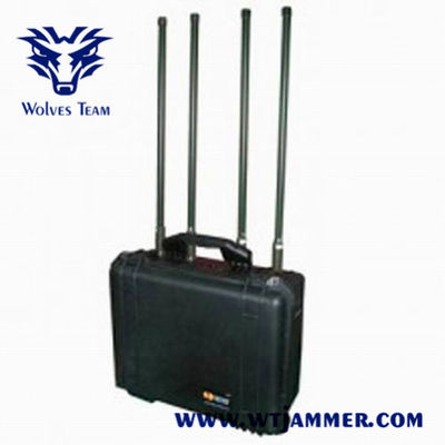 Tragbares Aktenkoffer IR Laser-Teleskop, das Strecke 3500 Meter Antisignal-Blocker uav-Brummen-Störsender WIFIS GPS staut