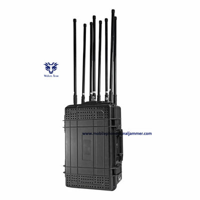 All-in-One-wasserdichte 25-6000-MHz-Signalstörsender für den Außenbereich, omnidirektionale Antennen mit hoher Verstärkung bis zu 2000 Metern