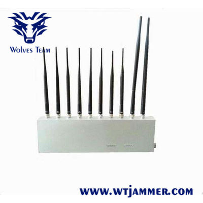 10 Bänder 16 Watt 3G 4G GPS WiFi LoJack VHF-UHFsignal-Störsender-