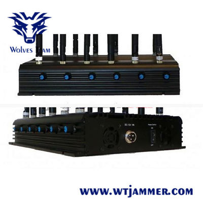 12 Bänder 50m 20W G/M Rf-Signal-Störsender DCS-3G 4G WIFI GPS