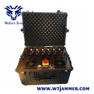 Portable 8 versieht Bomben-Störsender GPSs 2G 3G 4G G/M 530W RCIED IED mit einem Band