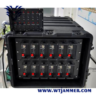 kaufen 6 Bands GSM CDMA GPS WIFI5.8G Drohnensignal Militärische 1500 Meter 300 Watt IED Bombenverstörer Online-Herstellung