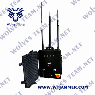 Handy-Signal-Störsender-Brummen Uav-Signal-Gefängnis-wasserdichter Störsender hoher Leistung WIFI5.8G GPS im Freien