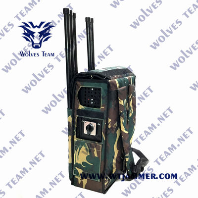 2000M dauerhafter Brummen-Signal-Störsender-wasserdichter Rucksack UAV-Störsender GPSs WIFI5.8G hoher Leistung