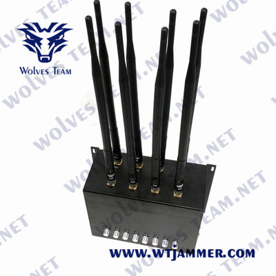 8 Tischplattensignal-Störsender 30m der Band-16W G/M CDMA GPS mit Wechselstrom-Adapter