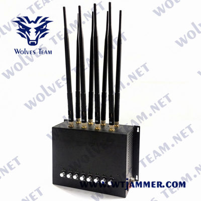 8 Tischplattensignal-Störsender 30m der Band-16W G/M CDMA GPS mit Wechselstrom-Adapter