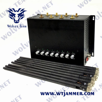 8 Tischplattensignal-Störsender 30m der Band-16W G/M CDMA GPS mit Wechselstrom-Adapter