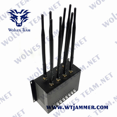 8 Tischplattensignal-Störsender 30m der Band-16W G/M CDMA GPS mit Wechselstrom-Adapter