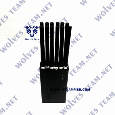 Hand-12 Bänder Signal-Störsender-Handy G-/Mcdma 3G 4G 5G WIFI GPS Blocker VHF-UHF Lojack 30 Meter