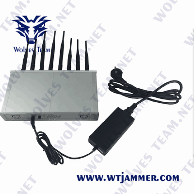 Signal-Störsender CDMA G/M 50W 3G 4G 5G WiFi Lojack GPS mit Wechselstrom-Adapter