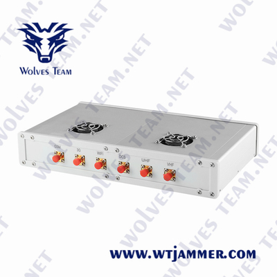 Signal-Störsender CDMA G/M 50W 3G 4G 5G WiFi Lojack GPS mit Wechselstrom-Adapter