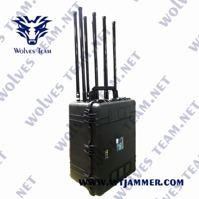 G/M WIFI tragbare Bänder 1200W Signal-Störsender GPS-VHF-UHF 3G 4G 5G 12