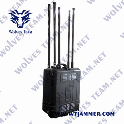 Tragbarer Signal-Störsender 3G 4G LTE 4G Wimax 5G WIFI 1200W 1000m CDMA PCS