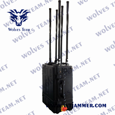 Tragbarer Signal-Störsender 3G 4G LTE 4G Wimax 5G WIFI 1200W 1000m CDMA PCS