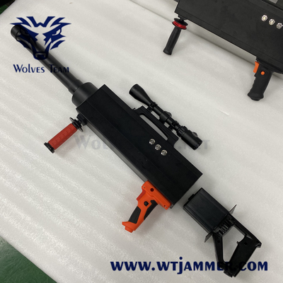 Das Langstreckenantiuav-Brummen-Signal-Störsender-Gewehr formen IR Laser-Teleskop DC-24V 8AH errichtet in der Körperverletzung