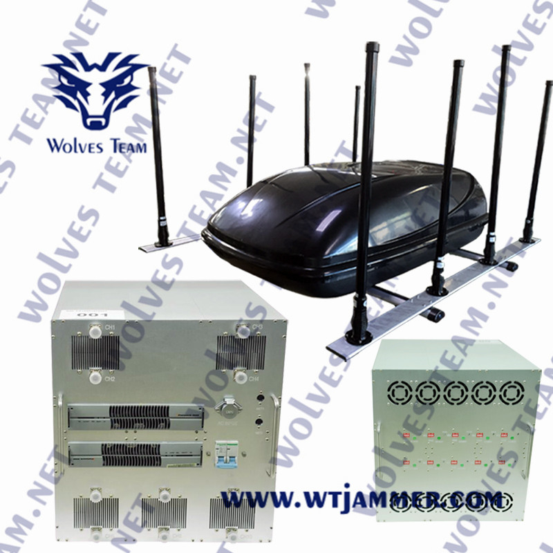 Signal-Störsender Promi Schutz-Militärfahrzeug-im Freien mobiler Handy-Signal-Störsender-Blocker VHF-135MHz UHF 300/400MHz