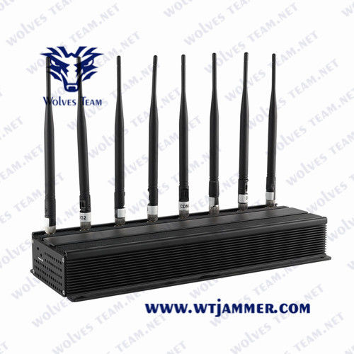 Tischplattenallrichtungsantennen-justierbarer leistungsfähiger Handy-Signal Jammer/UHF Signal-Störsender VHF G/M 5G