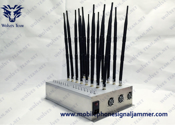 Justierbarer Antennen-Handy-Signal-Störsender G/M 4G 5G 315/433MHz des WIFI Gps-Signal-Blocker-22 Störsender