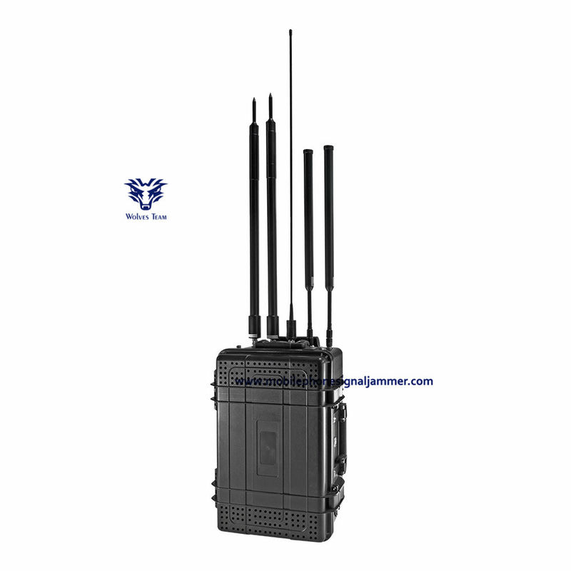 All-in-One-wasserdichte 25-6000-MHz-Signalstörsender für den Außenbereich, omnidirektionale Antennen mit hoher Verstärkung bis zu 2000 Metern