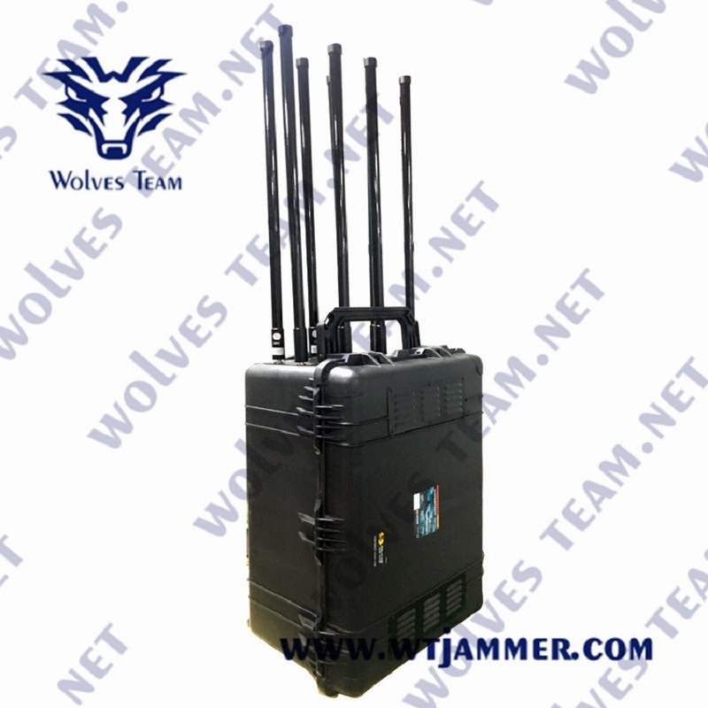 G/M WIFI tragbare Bänder 1200W Signal-Störsender GPS-VHF-UHF 3G 4G 5G 12