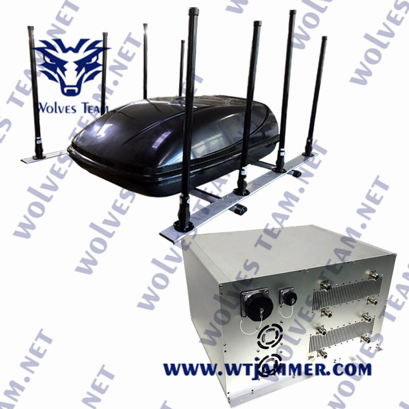 Fahrzeug-Signal-Störsender 3G 4G 5G WIFI GPS G/M PCS VHF-UHF 500W CDMA