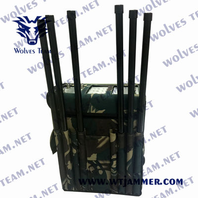 Rucksack 5G Wireless Signal Jammer Explosionsschutz mit Gehäuse Metallgehäuse 100 Meter