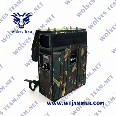 IP65 Leistungsstarker Rucksack-Handy-Störsender GPS GSM DCS 3G 4G 5G Blocker-Abdeckung bis zu 150 m