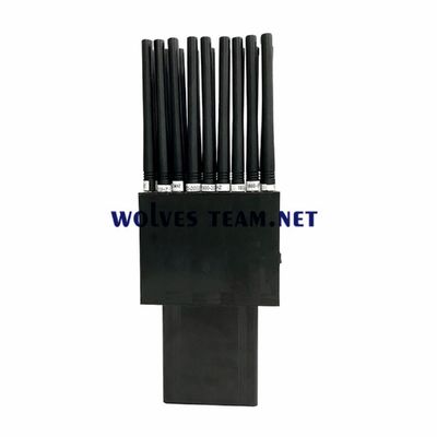 Handheld 16 Antennen 16W Handy GSM 3G 4G 5G Störsender RF Signal Blocker Wifi GPS uhf vhf Jammer bis zu 25 Meter