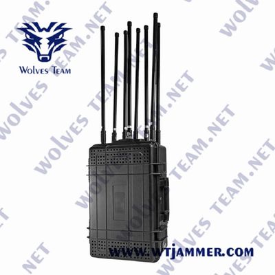7 Bands Portable Signal Jammer mit leichtem Design 36.00Kg Gewicht und 300-1000m Störradius