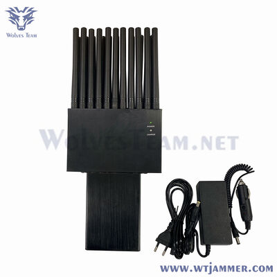 Handheld 22 Bands Mobiltelefon 2G 3G 4G 5G Störgerät HF-Signal Blocker WLAN Bluetooth GPS uhf vhf Störgerät 25 Meter