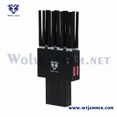 Handheld tragbarer 16-Band 3G 4G 5G WiFi UHF VHF GPS Lojack Handy-Signalstörer