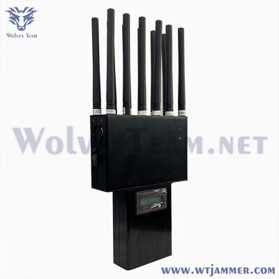 Tragbarer 16-Antennen-Handy-GSM-3G-4G-5G-Störsender, WLAN, Bluetooth, GPSL1-L5-Störsender, 20 Meter