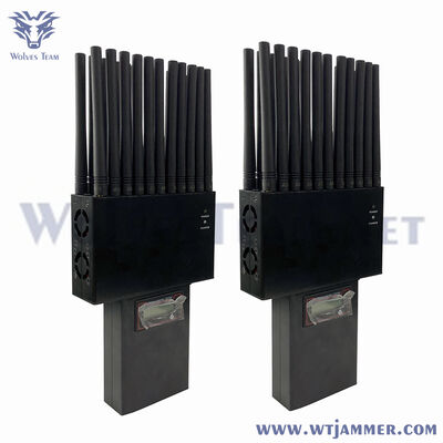 Indoor Handheld 22 Antenne GSM 3G 4GLTE 5G Mobilfunkstörgerät Wifi2.4g Wifi5.8g GPS uhf vhf RF Signalstörgerät
