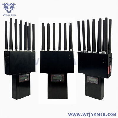 Handheld 14 Bands Handy-Signalstörgerät 2G3G 4G 5G RF WIFI GPS-Blocker 25 Meter