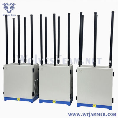 Außensignalstörgerät 600W 10 Bands wasserdicht, verstellbar, hohe Leistung 2G 3G 4G WiFi VHF UHF Militärische Frequenzanlage