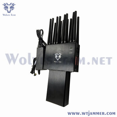 Tragbarer 16-Band-Signaljammer für Mobiltelefone GSM 3G 4G 5G RF868/433MHz WIFI GPSL1-Blocker