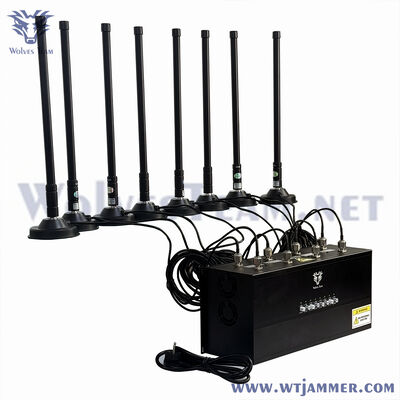 8-Channel Desktop Signal Blocking Device High Power Wireless Signal Jammer for Security