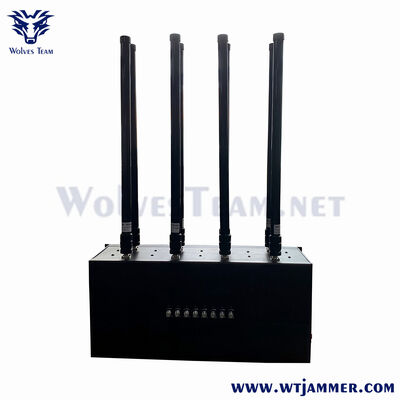 200 W 10-Kanal-Tisch-Signalstörsender deckt WiFi 2,4 G, 5,8 G und 5 G ab