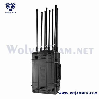 Portable 8 Bands Cell Phone Signal Jammer GSM RF Blocking Device 500 Meters Shielding