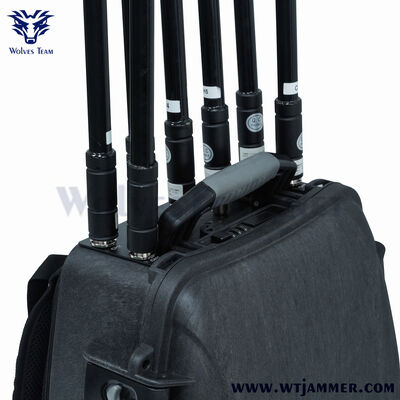 Manpack Jammer 1000m Radius 100-240V AC Powered Continuous Drone Jamming And Defense Solution.
