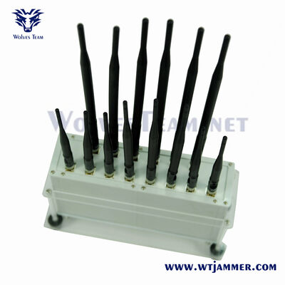 Desktop-Störsender mit 14 Antennen, leistungsstarker WLAN-Signalblocker für Mobiltelefone, 50 Meter Reichweite