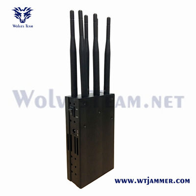 6 Band 18W Hochleistungs-Portable Signal Jammer Blocks Alle Frequenzen 2G 3G 4G 5G WiFi GPS usw.