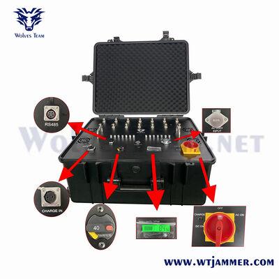 700W 14-Band Full-Spectrum Backpack Signal Jammer for Security Operations
