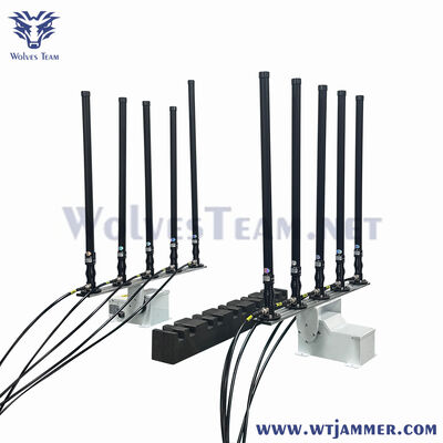 100W High-Power 10-Channel Vehicle Signal Blocker with Omnidirectional 360° Coverage for Full-Spectrum Signal Jamming